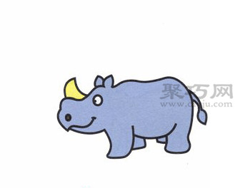 犀牛简笔画的画法步骤6