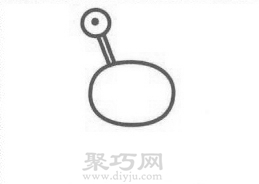 鸵鸟简笔画的画法步骤2