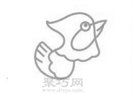 鸳鸯的简笔画的画法步骤3