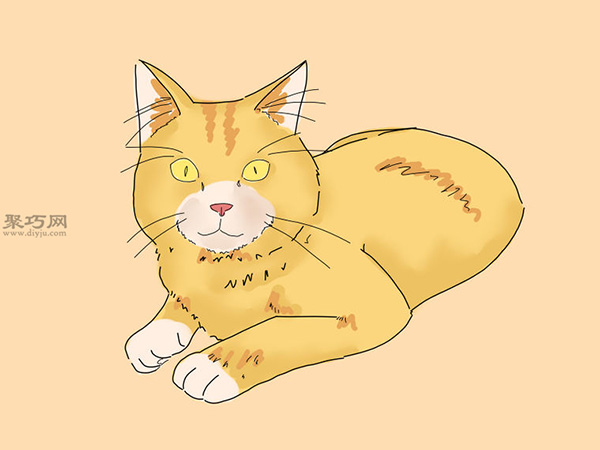 休息的猫的画法 来看怎样画猫