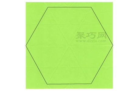 折纸基础折法：正方形纸折正六边形
