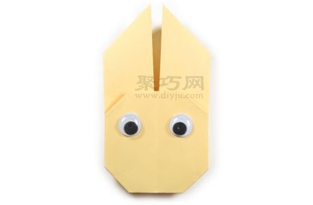 手工折纸兔子头简单折法