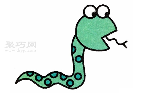 蛇怎么画最简单 蛇简笔画步骤