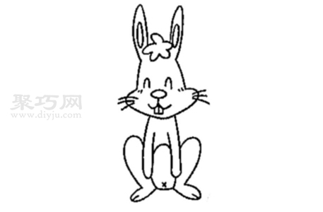 一步一步教你画兔子简笔画