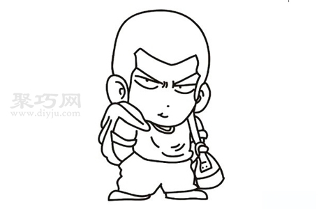 樱木花道怎么画 一步一步教你画樱木花道简笔画
