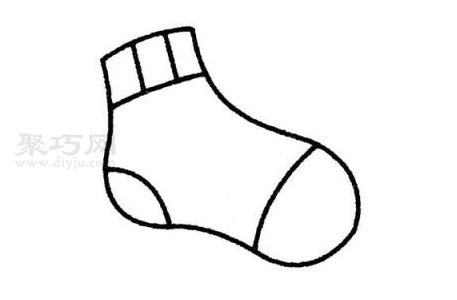 袜子简笔画简单画法
