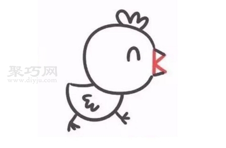怎么画小鸡 一步一步教你画小鸡简笔画
