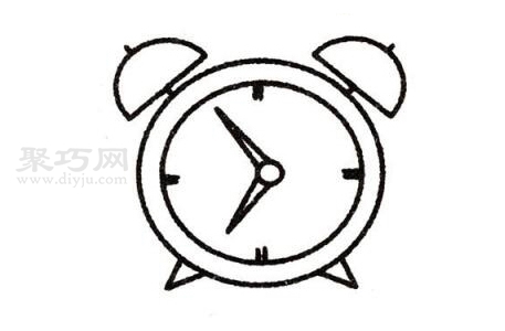 闹钟画法图解 一起来学闹钟简笔画