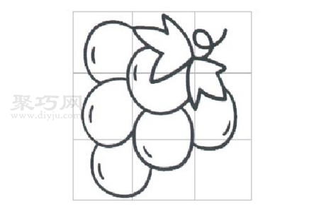 如何画葡萄好看又简单 来学葡萄简笔画步骤