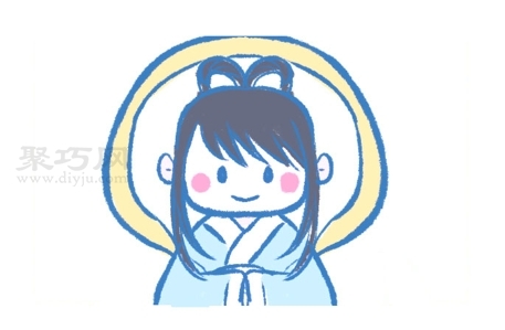 幼儿画古代仙子步骤 来学古代仙子简笔画