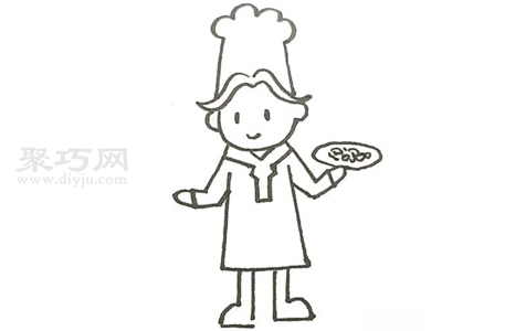 厨师如何画最简单 厨师简笔画教程