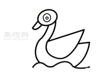 卡通天鹅简笔画简单画法