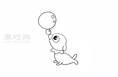 小海狗简笔画