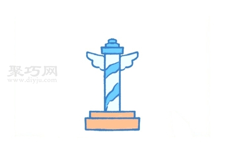 华表如何画简单又漂亮 一步一步教你华表简笔画画法