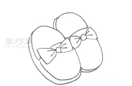小朋友画拖鞋步骤图解 来学拖鞋简笔画