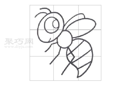 7步画马蜂画法 来学马蜂简笔画