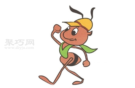 卡通蚂蚁简笔画画法