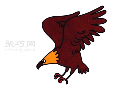 老鹰如何画最简单 老鹰简笔画步骤