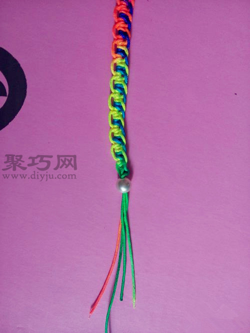 教你怎么用2根绳子编手链