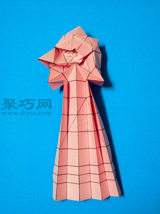 手工DIY折纸带底座玫瑰花图解教程