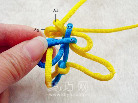 一字型团锦共用套走线第六步