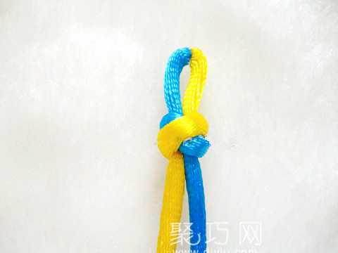 中国结之三回盘长结编法图解教程第1步
